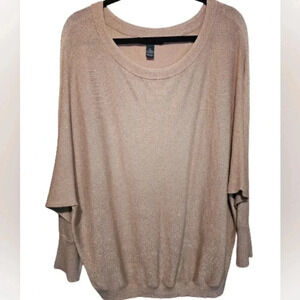 INC International Concepts  Gold Shimmer lightweight Sweater